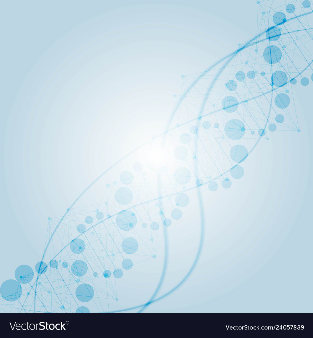 Structure molecule and communication dna atom vector image Structure molecule and communication dna atom