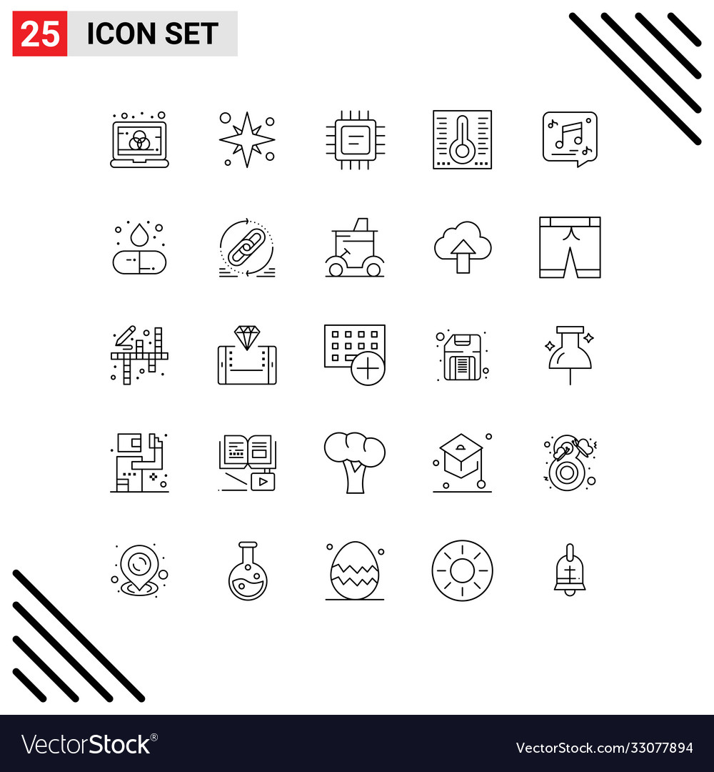 25 universal lines set for web and mobile