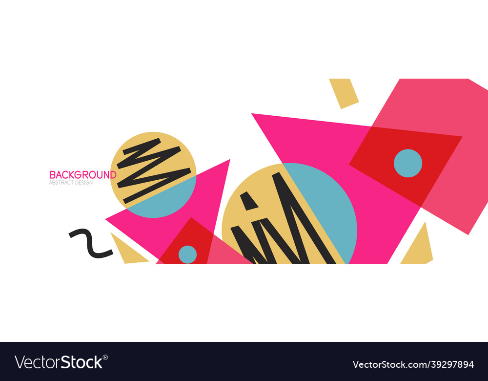 Abstract background blocks lines triangles vector image Abstract background blocks lines triangles