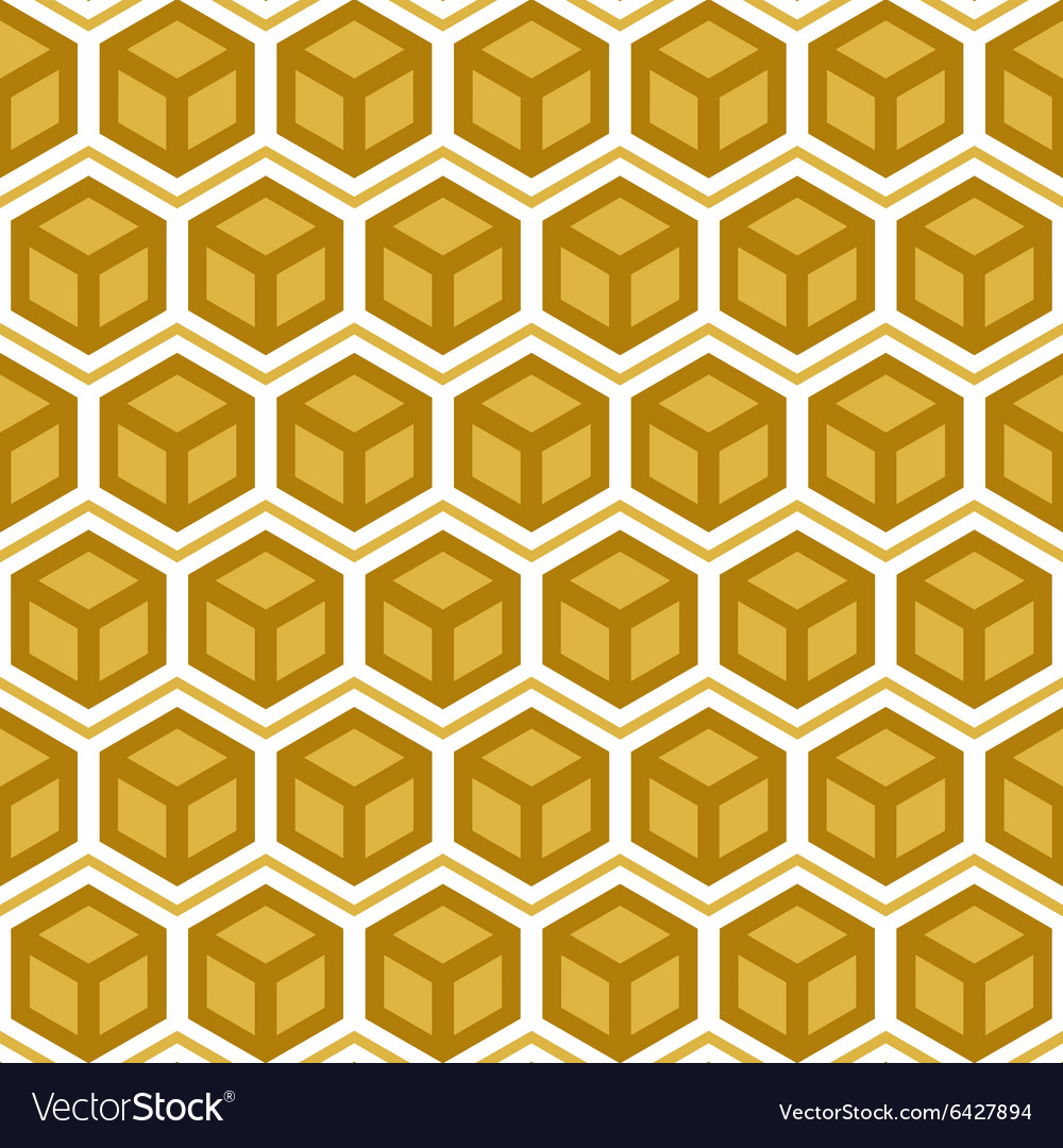 Abstract hexagonal seamless pattern