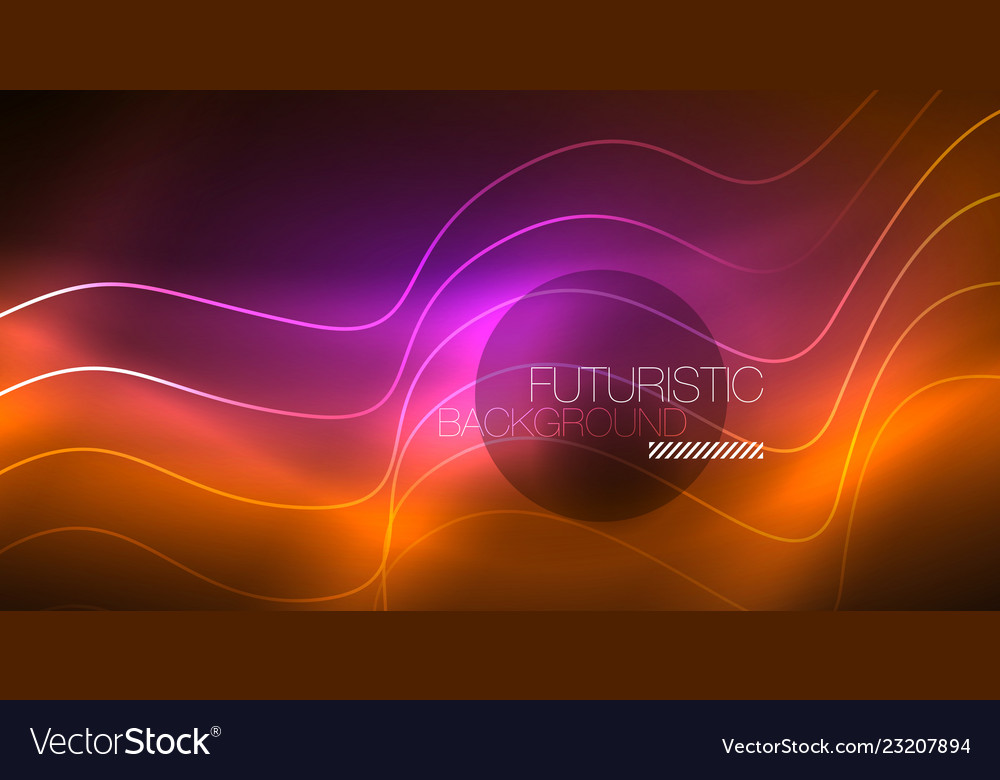 Abstract shiny glowinng color wave design element