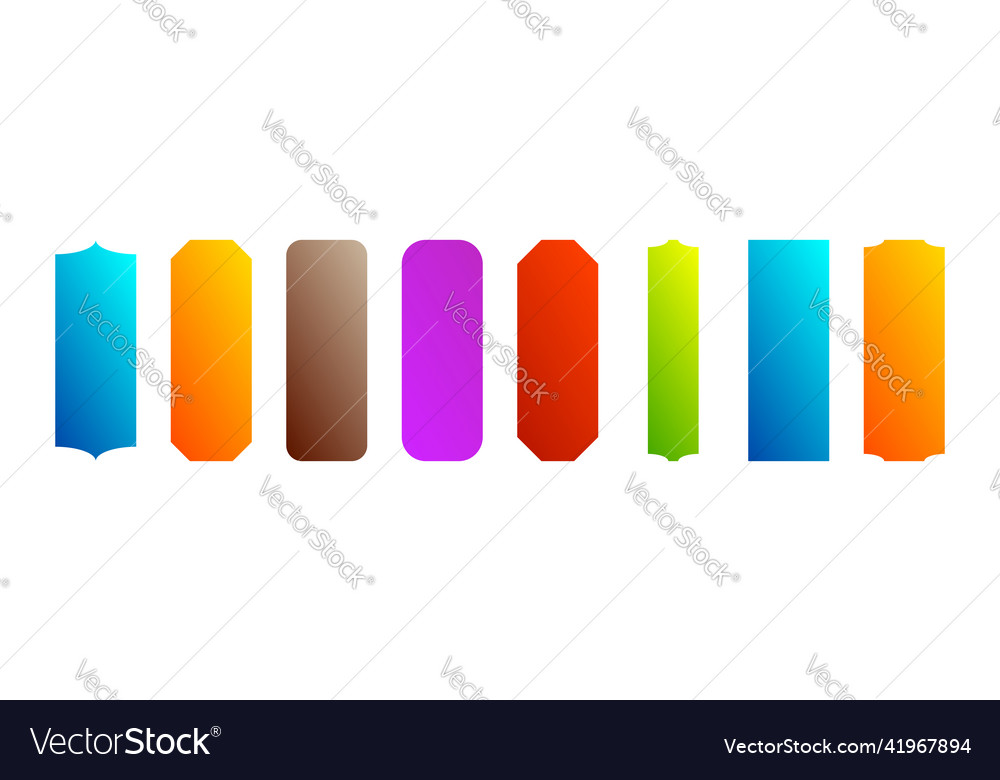 Banner button bar shapes with blank empty space Vector Image Banner button bar shapes with blank empty space