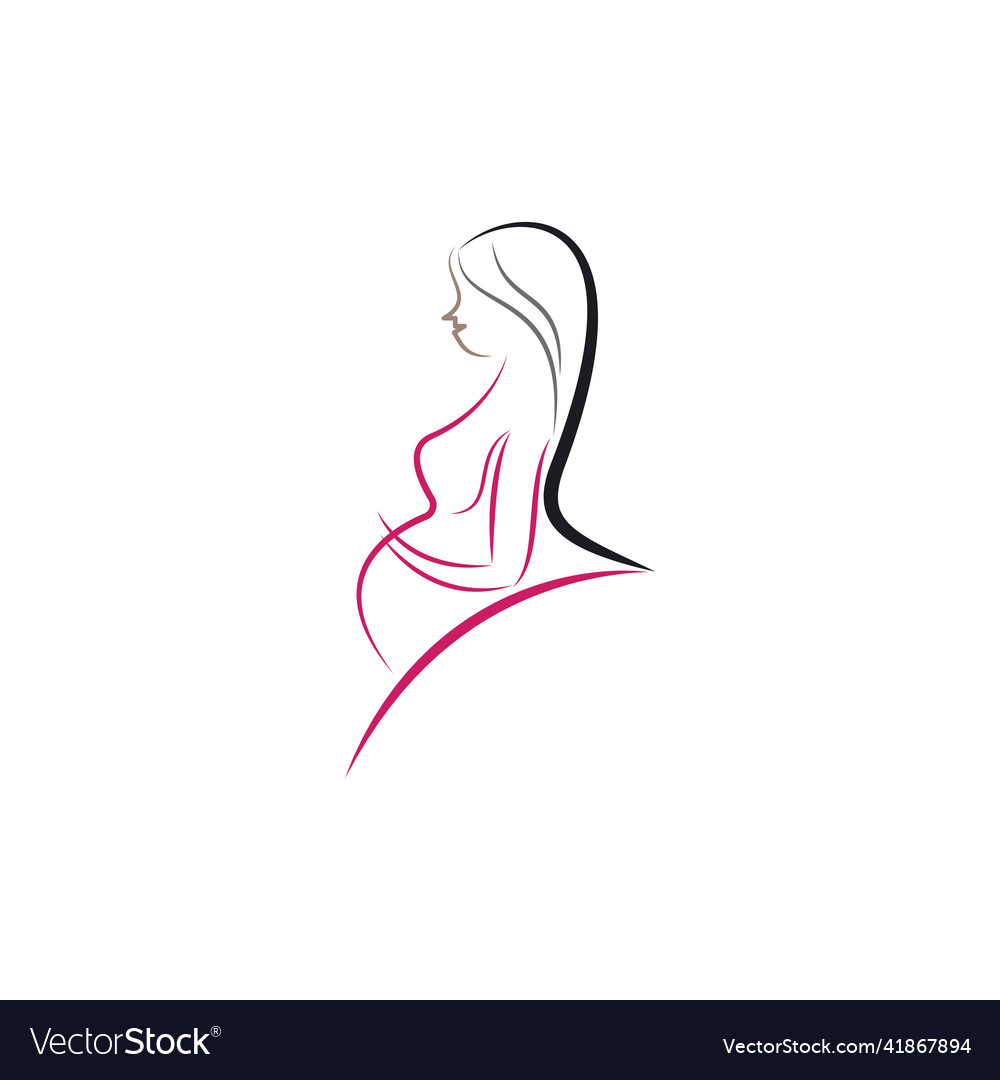 Beauty pregnant women Royalty Free Vector Image