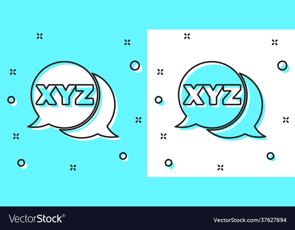 Black line xyz coordinate system icon isolated vector image Black line xyz coordinate system icon isolated