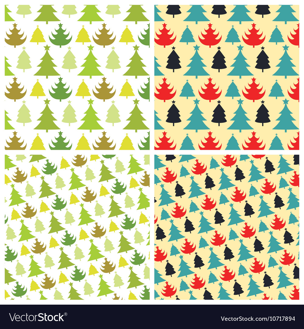 Christmas tree pattern Royalty Free Vector Image