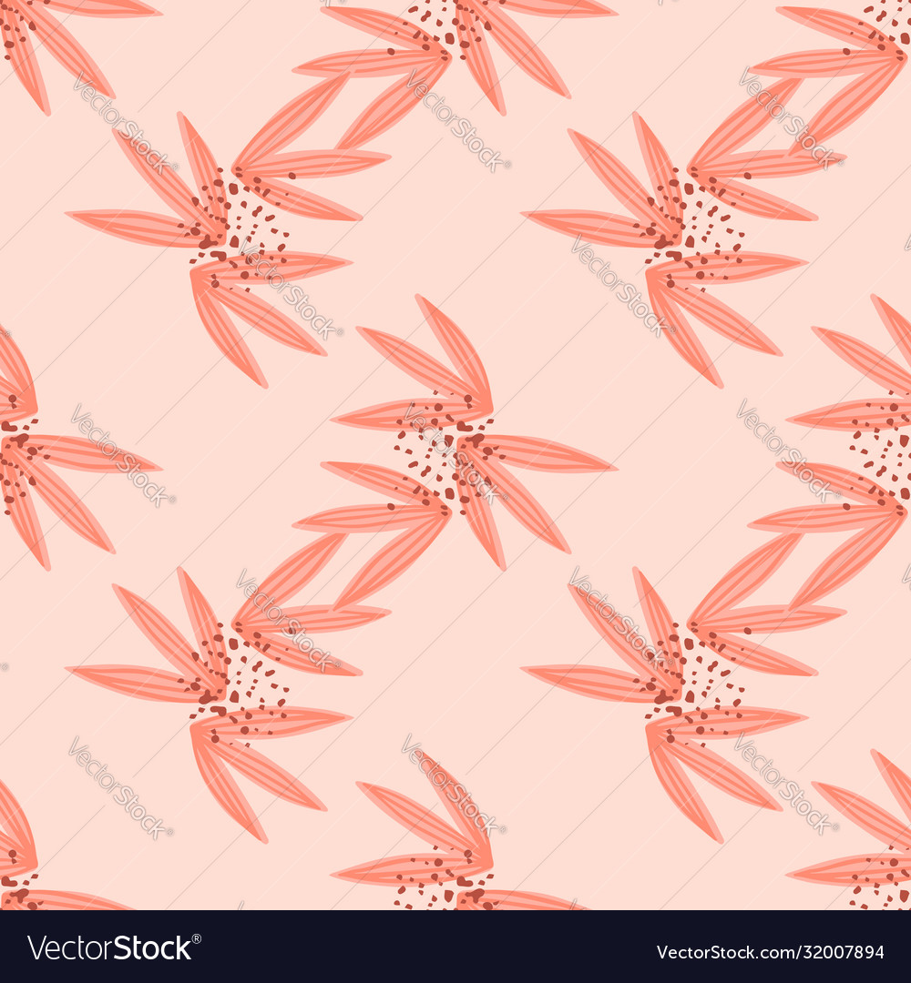 Hand drawn abstract flower seamless pattern