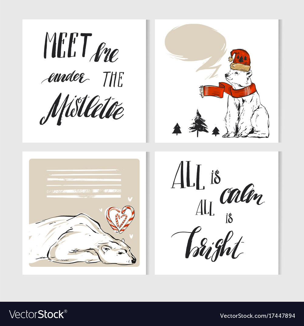Hand made abstract merry christmas greeting