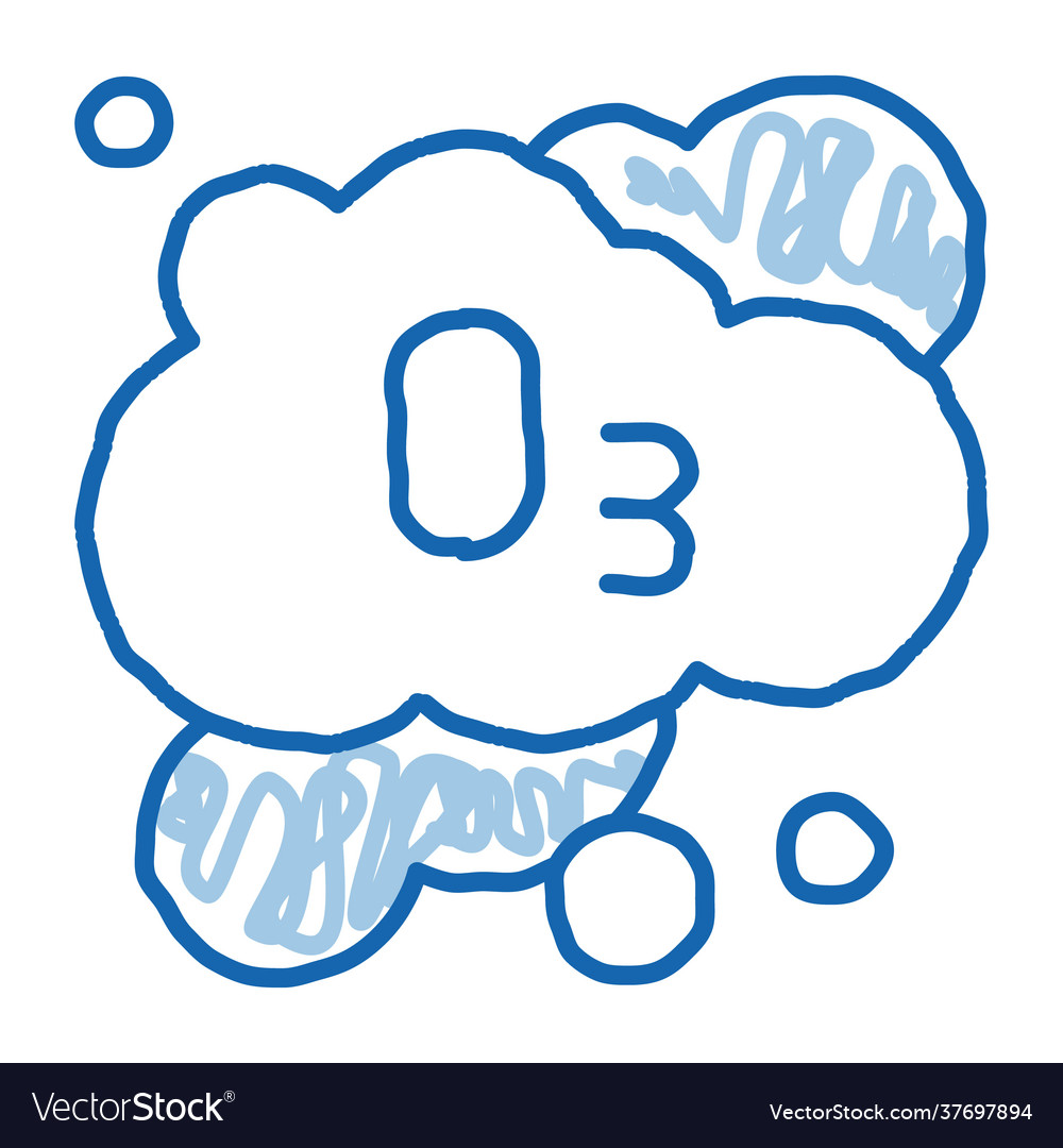 Laundry service ozon foam doodle icon hand drawn vector image Laundry service ozon foam doodle icon hand drawn