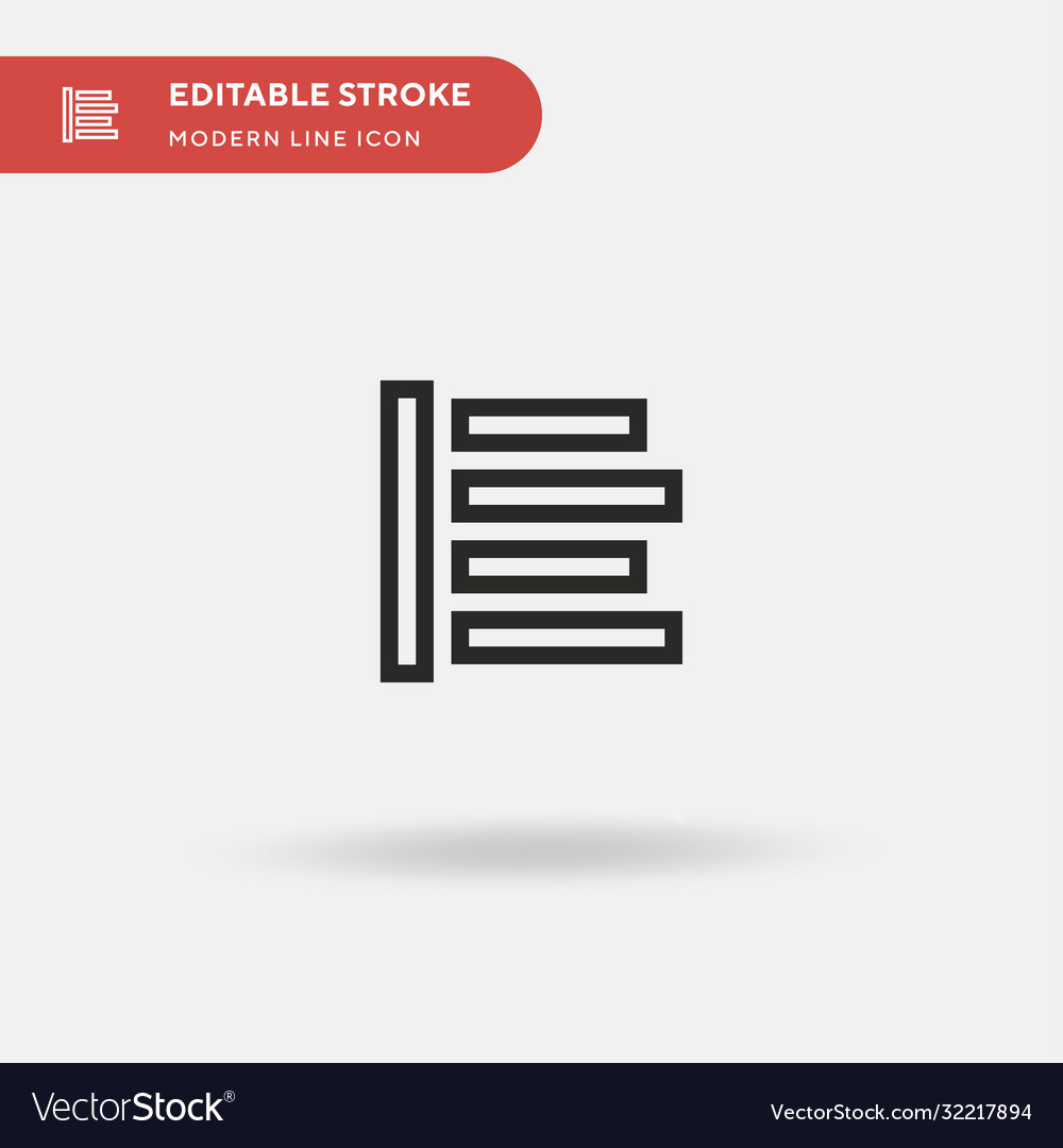 Left alignment simple icon