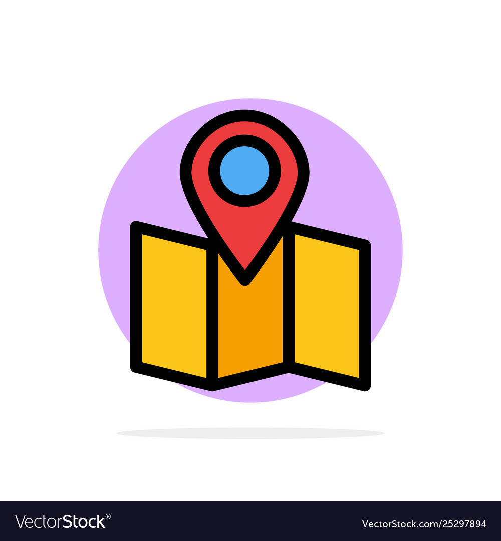 Location map pointer abstract circle background vector image Location map pointer abstract circle background