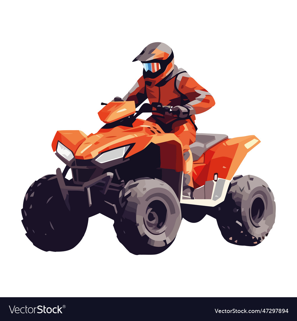 Man driving off road motorcycle in extreme sports Vector Image