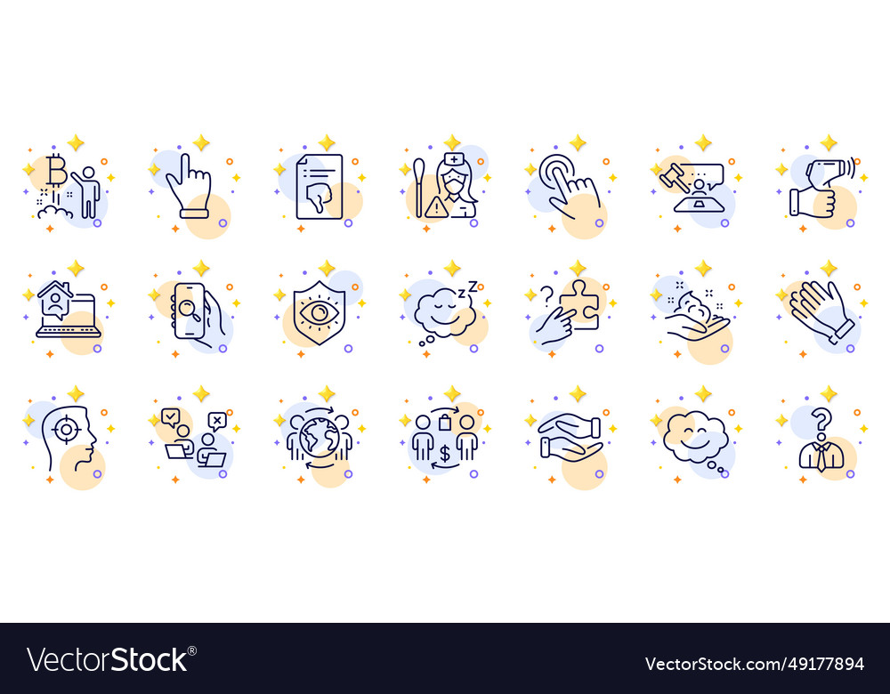 Outline set of clapping hands cursor and bitcoin vector image Outline set of clapping hands cursor and bitcoin