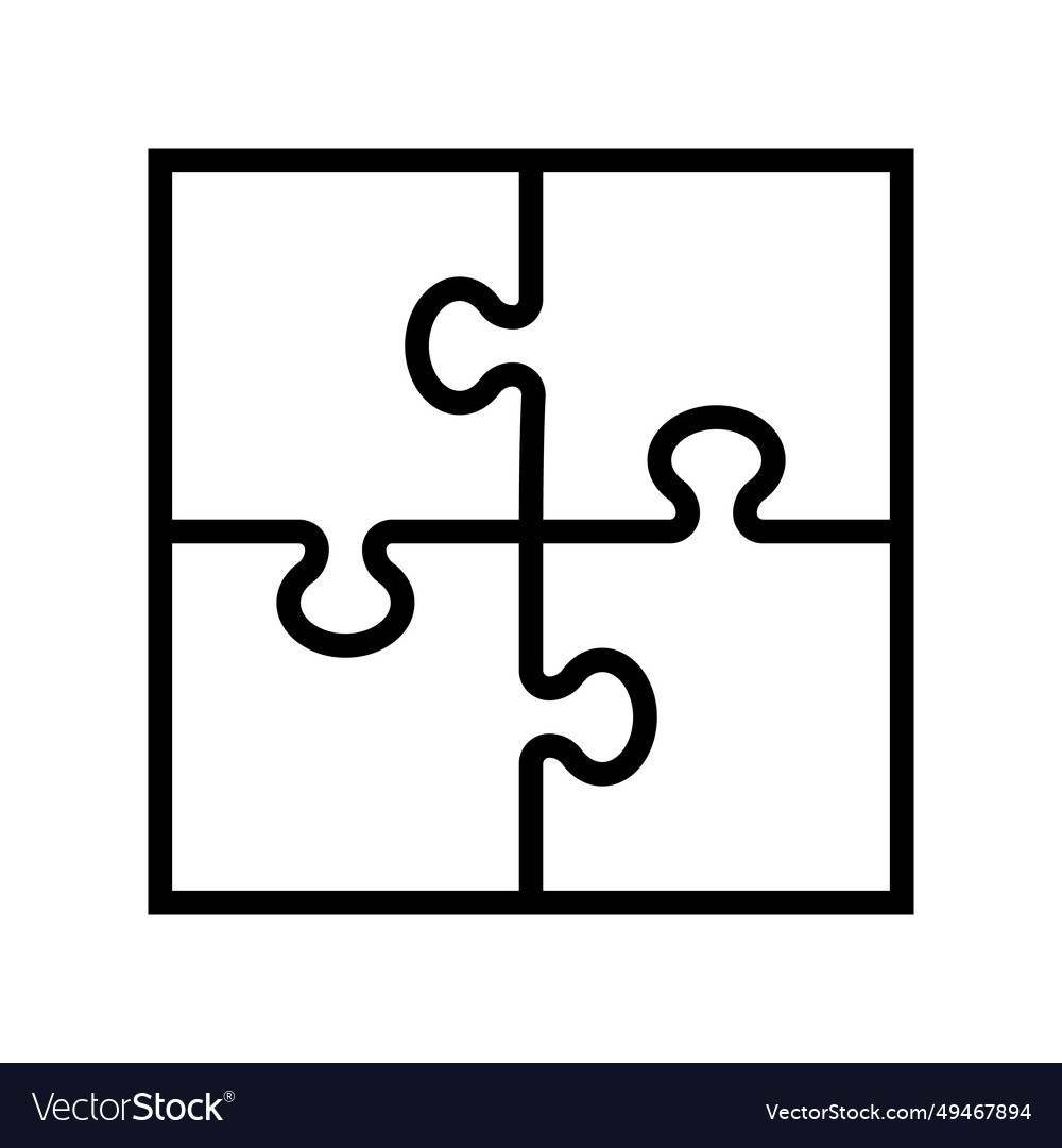 Puzzle game solution line icon