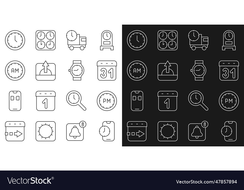Set line alarm clock app mobile day time