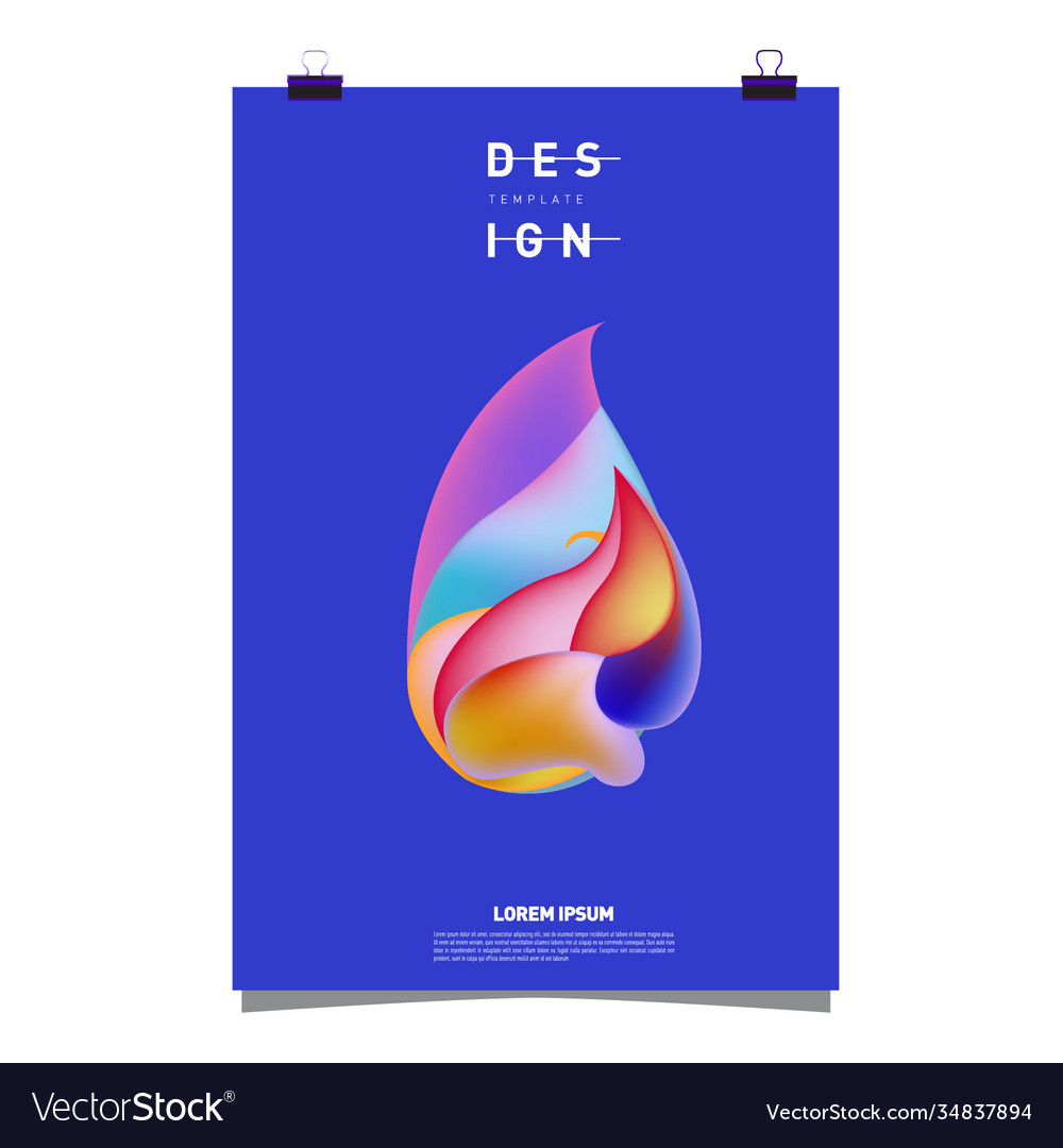Simple abstract colorful fluid background vector image Simple abstract colorful fluid background