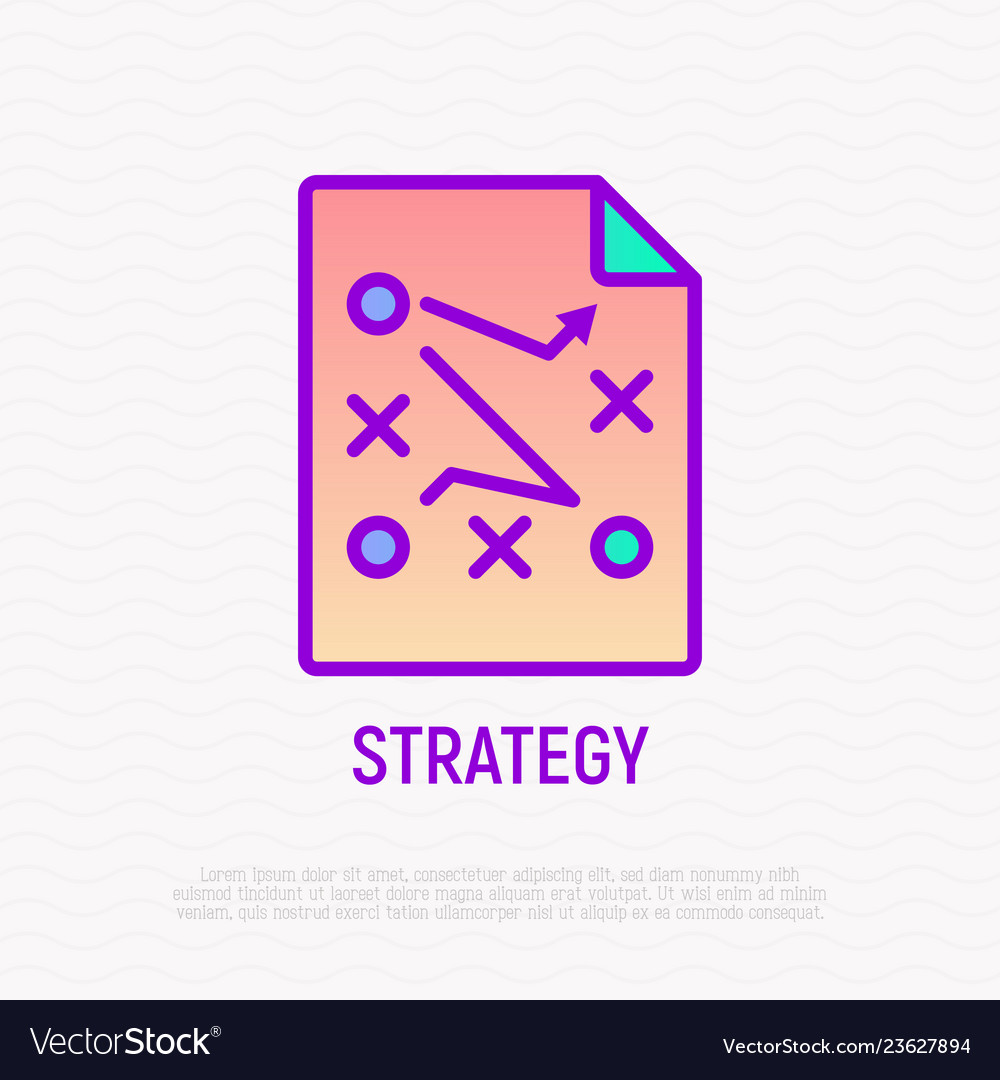 Strategy thin line icon