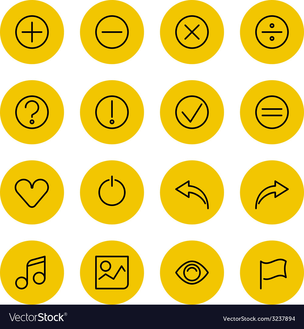Thin line icons set for web and mobile