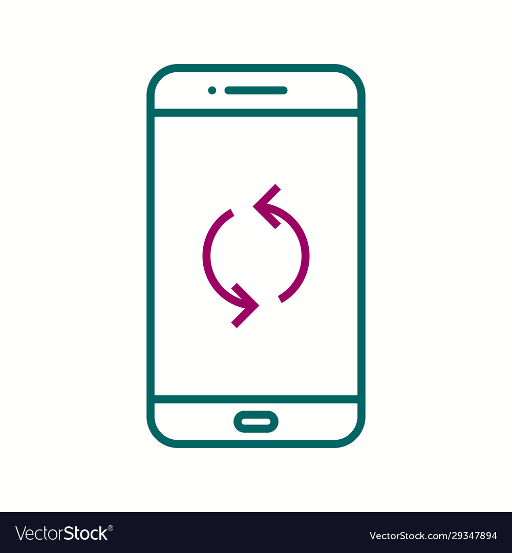 Unique synchronize line icon