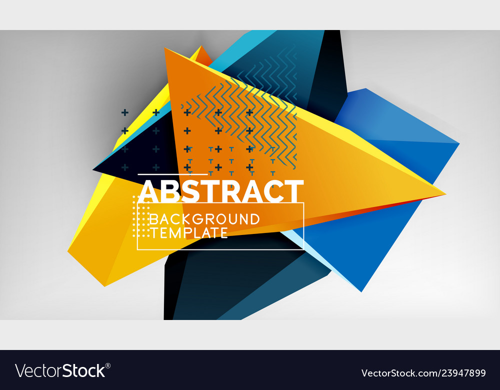 3d geometric triangular shapes abstract background