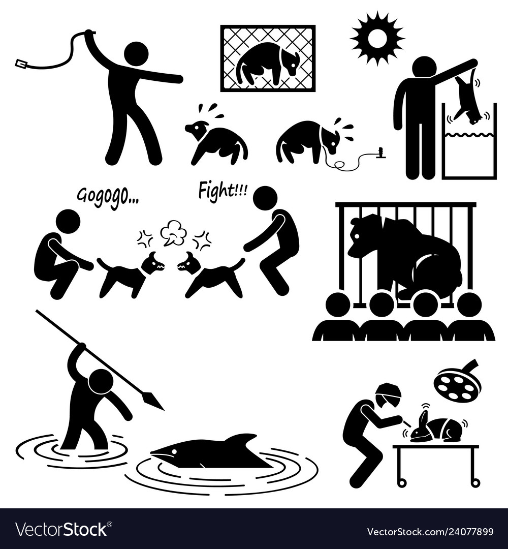 animal-cruelty-abuse-by-human-stick-figure-vector-image