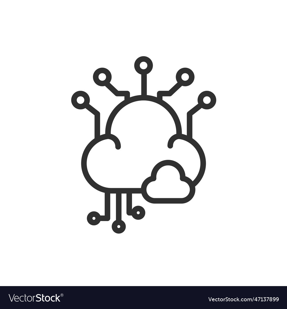 Big data icon thin line from vector image Big data icon thin line from