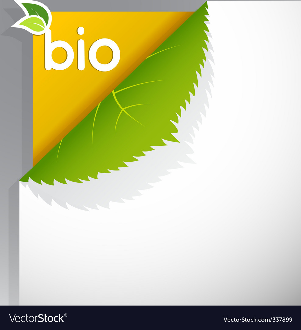 Bio corner Royalty Free Vector Image - VectorStock