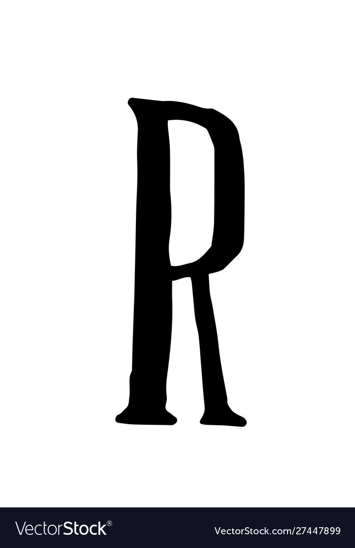 Bumpy R Letter Font
