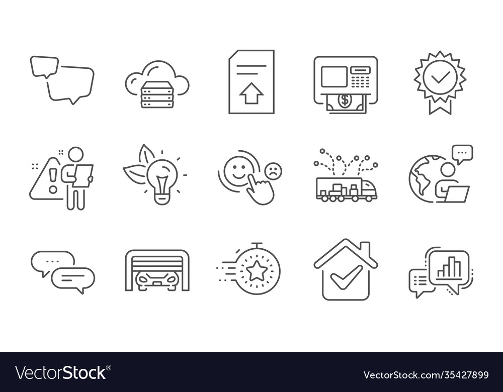 Cloud server dots message and graph chart icons vector image Cloud server dots message and graph chart icons