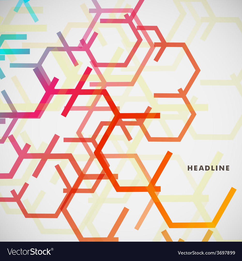 Colored broken lines on a light background
