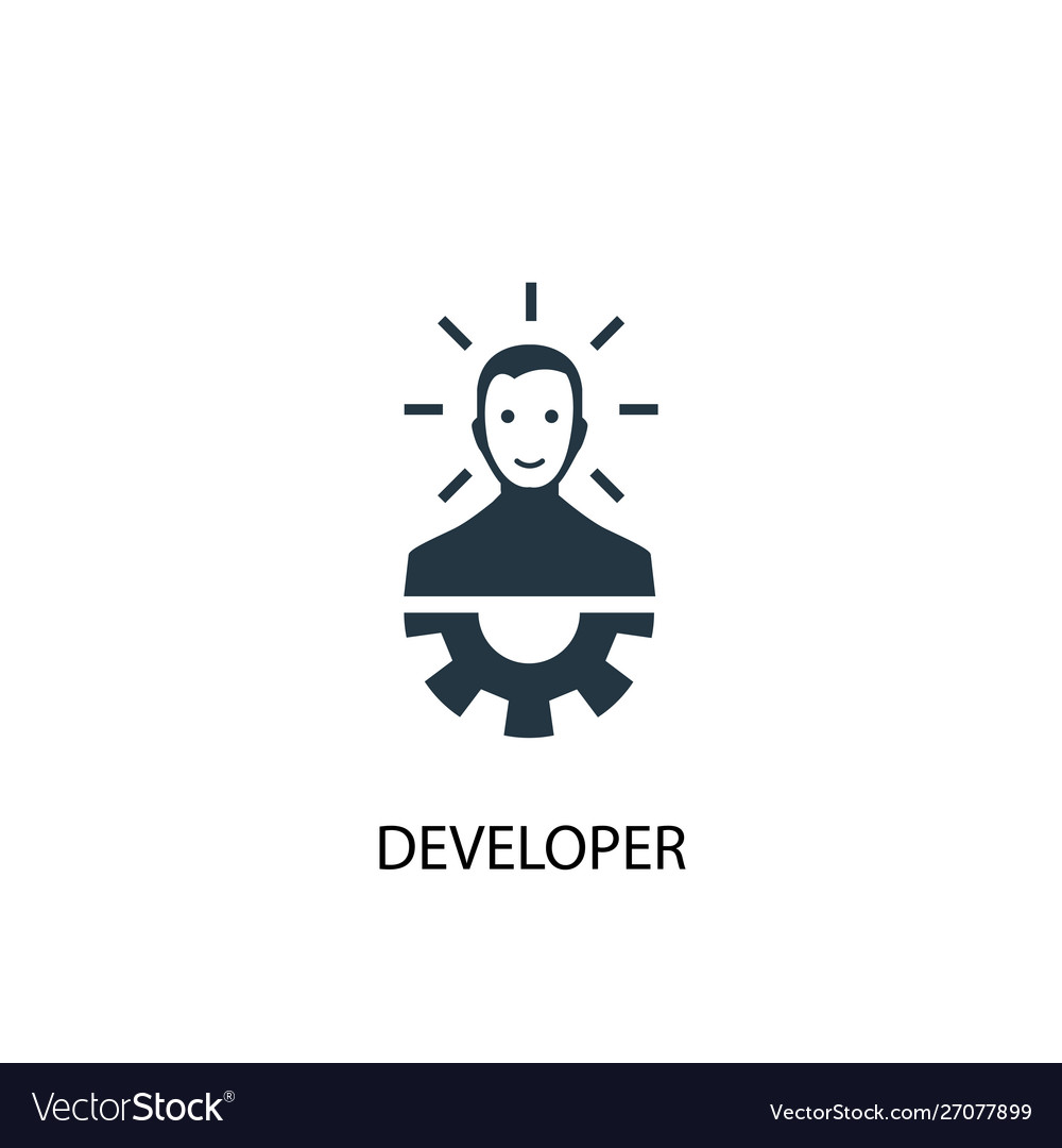 Developer icon simple element