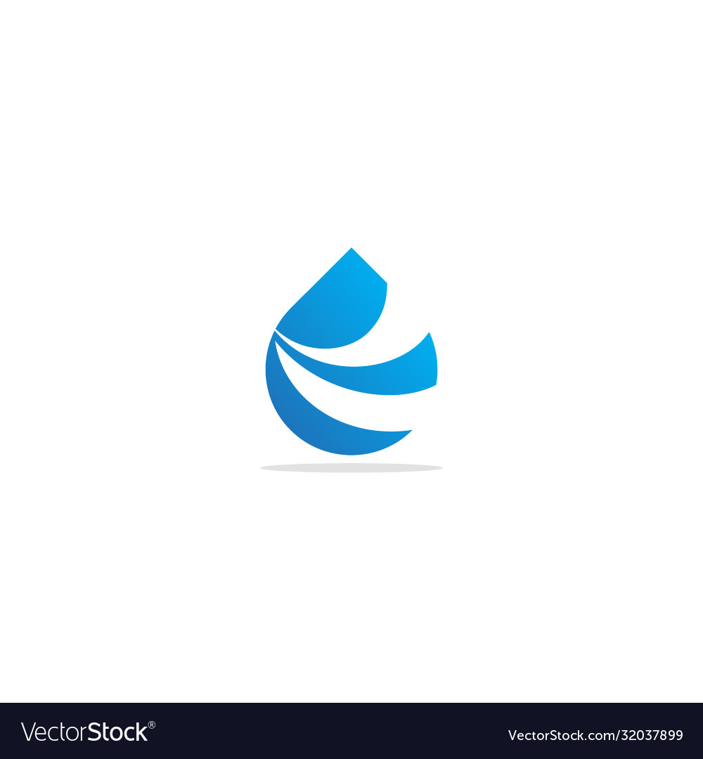 Droplet water wave logo