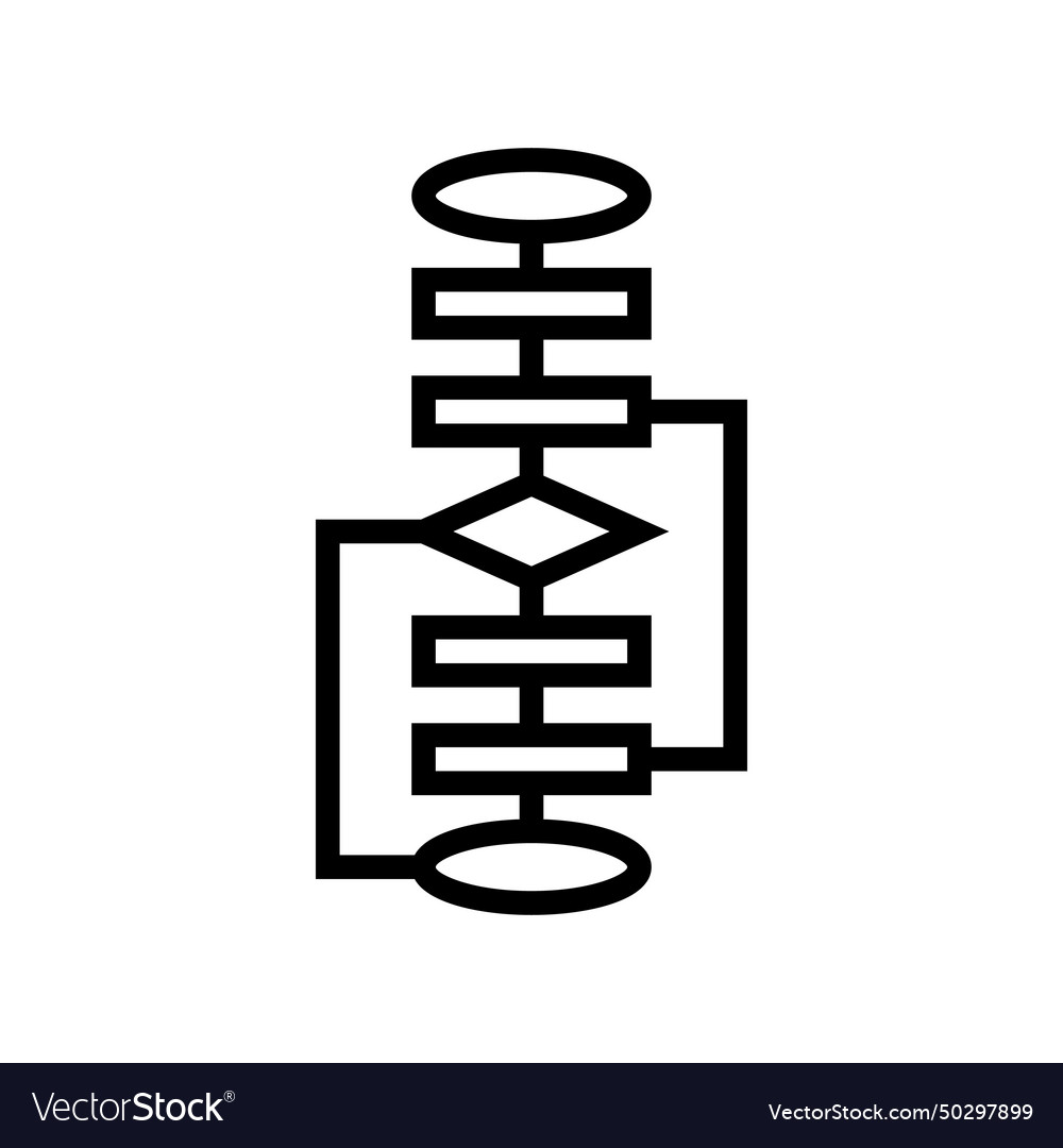 Genetic algorithm line icon vector image Genetic algorithm line icon
