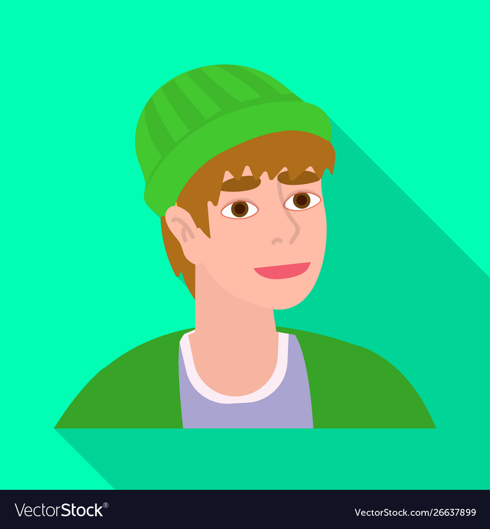 Isolated object boy and face icon set