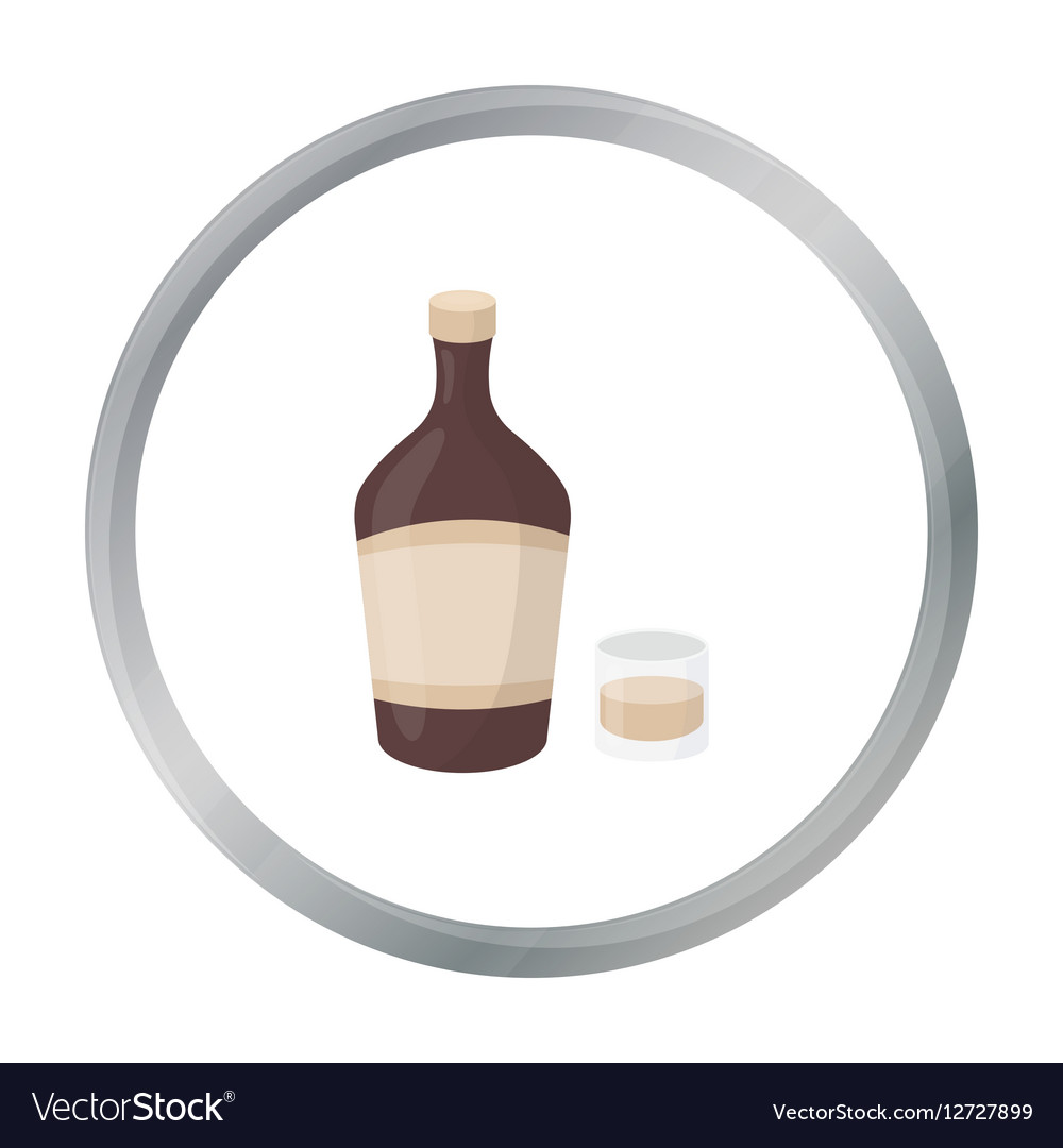 Liqueur icon in cartoon style isolated on white