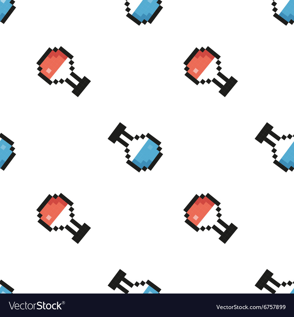 Pixel bottles seamless pattern background