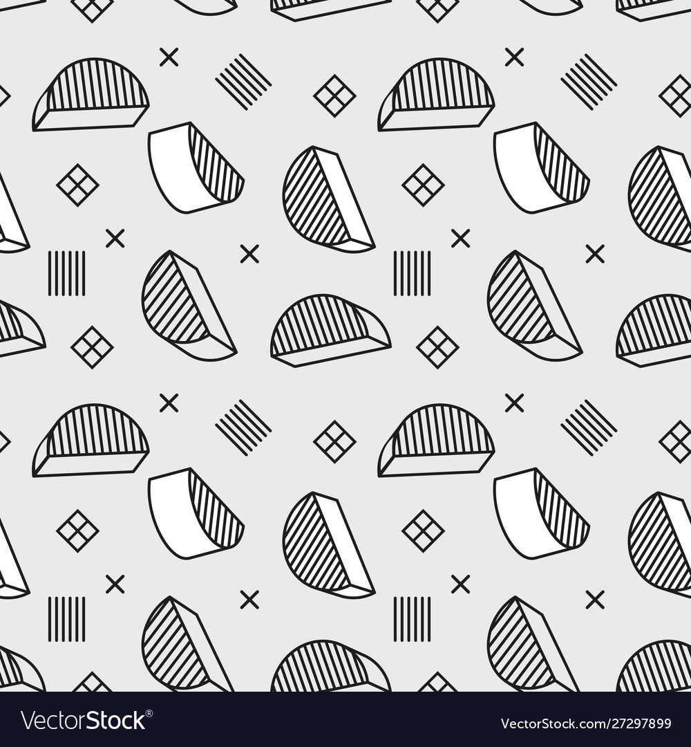 Seamless pattern with 3d graphic elements in pop