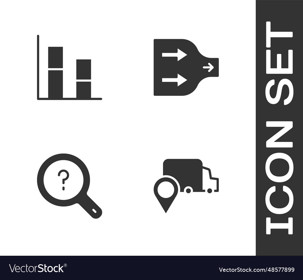 Set delivery tracking graph chart diagram vector image Set delivery tracking graph chart diagram