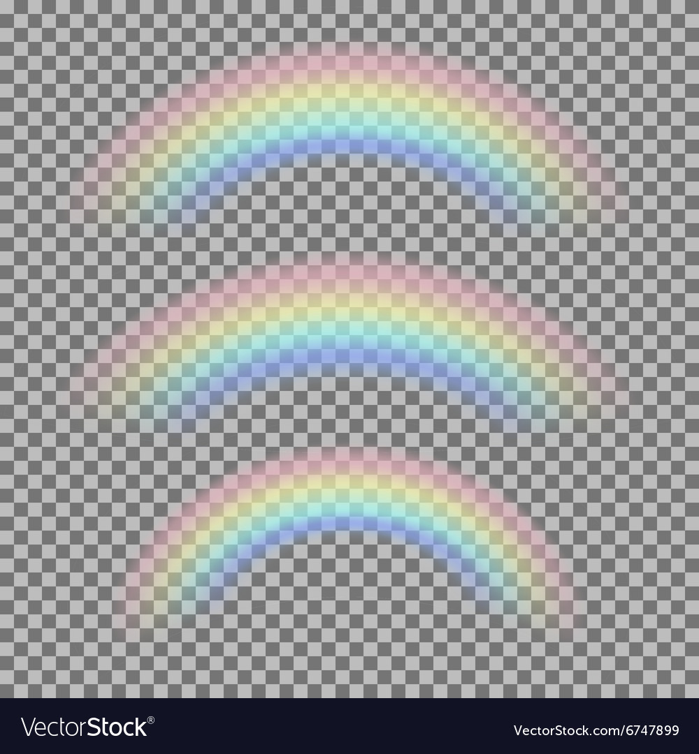 Set of different realistic transparent