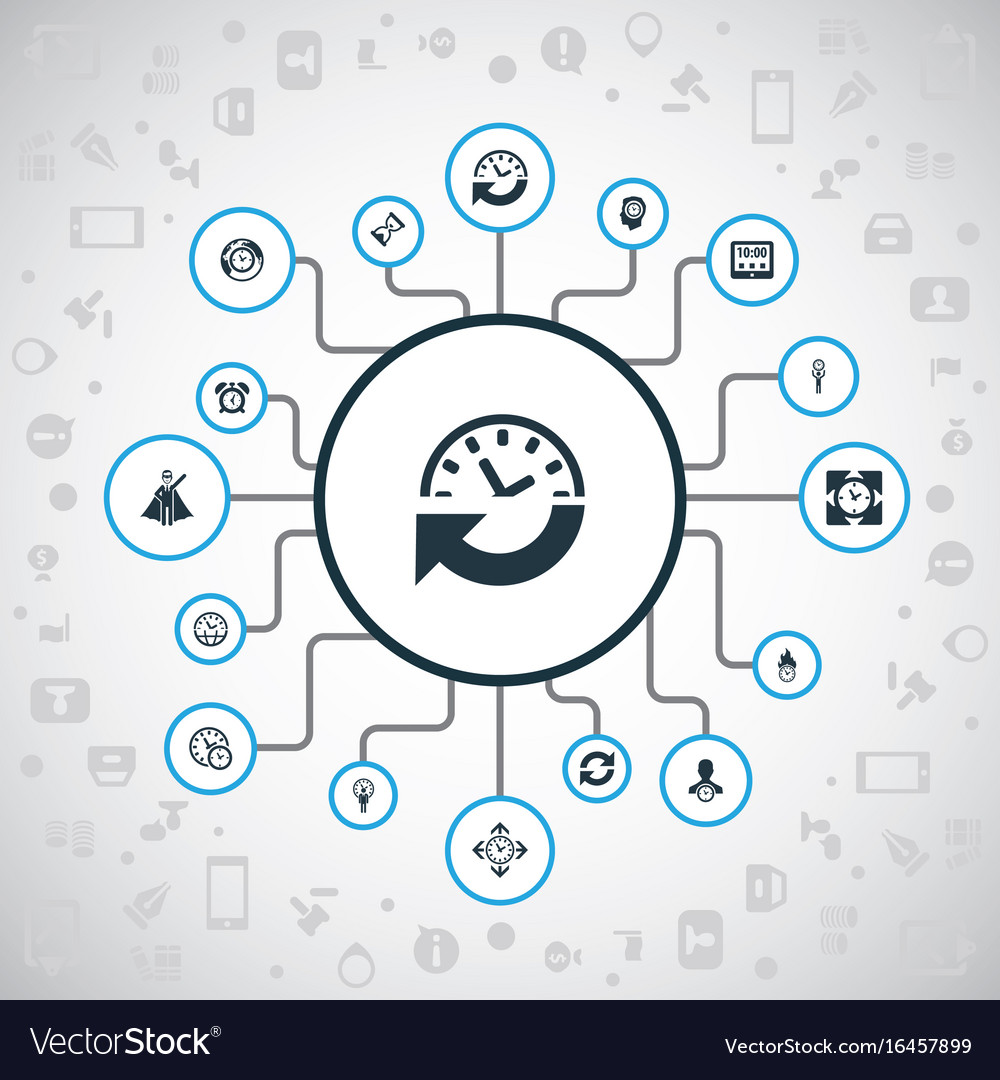 Set of simple management icons