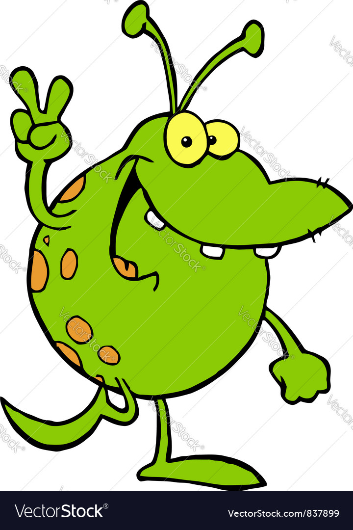 Smiling Alien Character