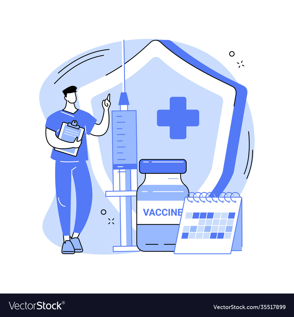 Vaccination program abstract concept vector image Vaccination program abstract concept
