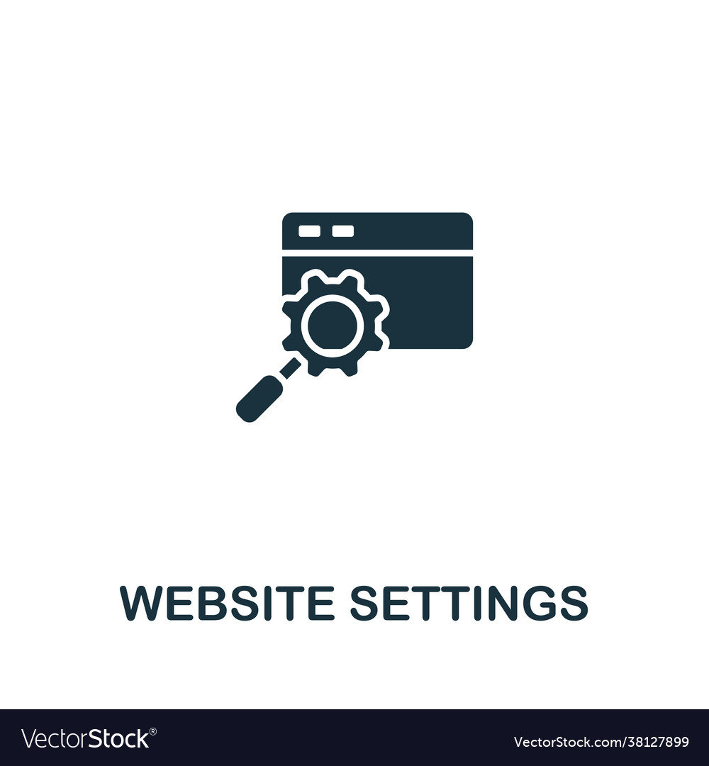 Website settings icon from seo collection simple