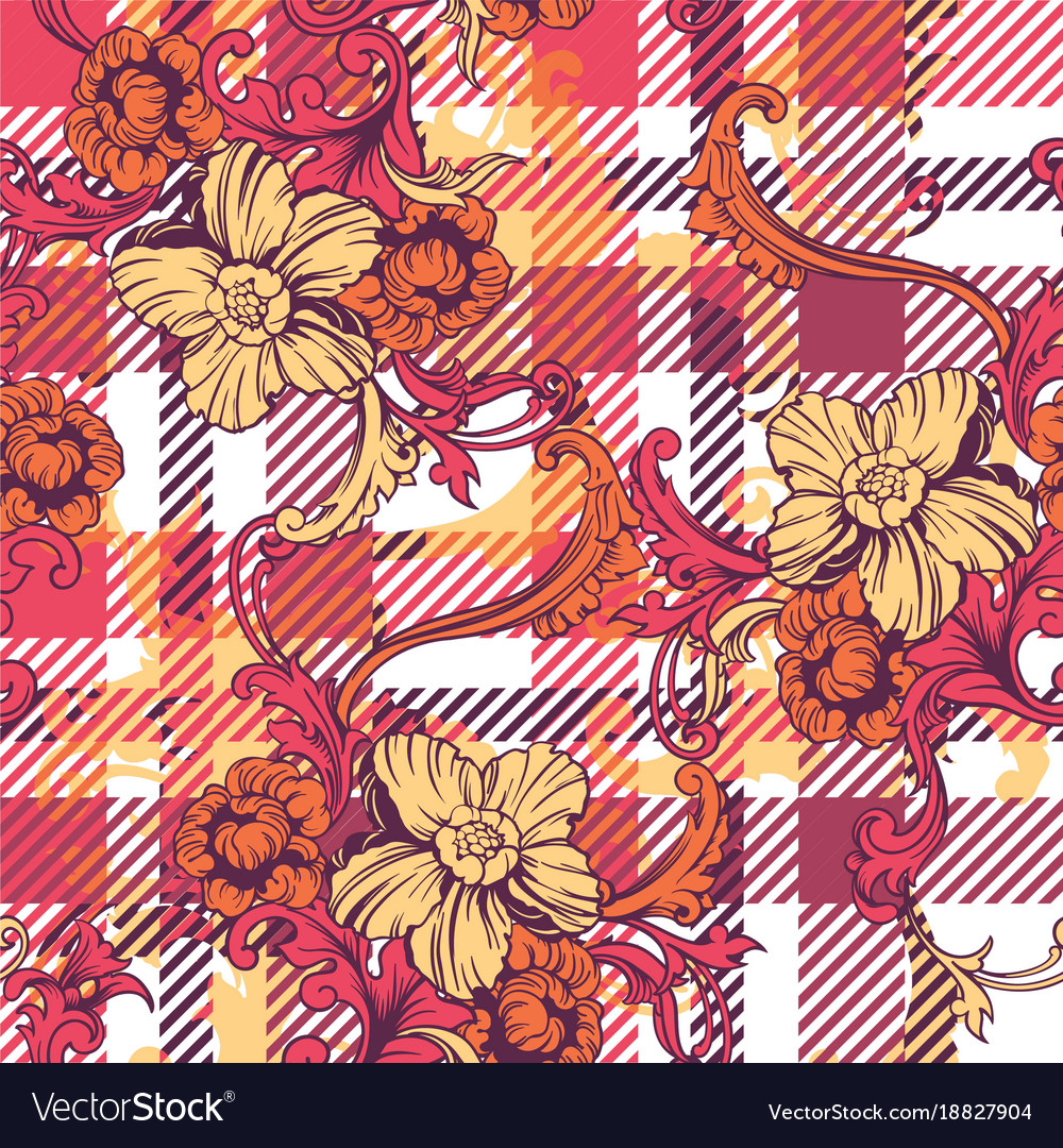 Barock Plaid Muster
