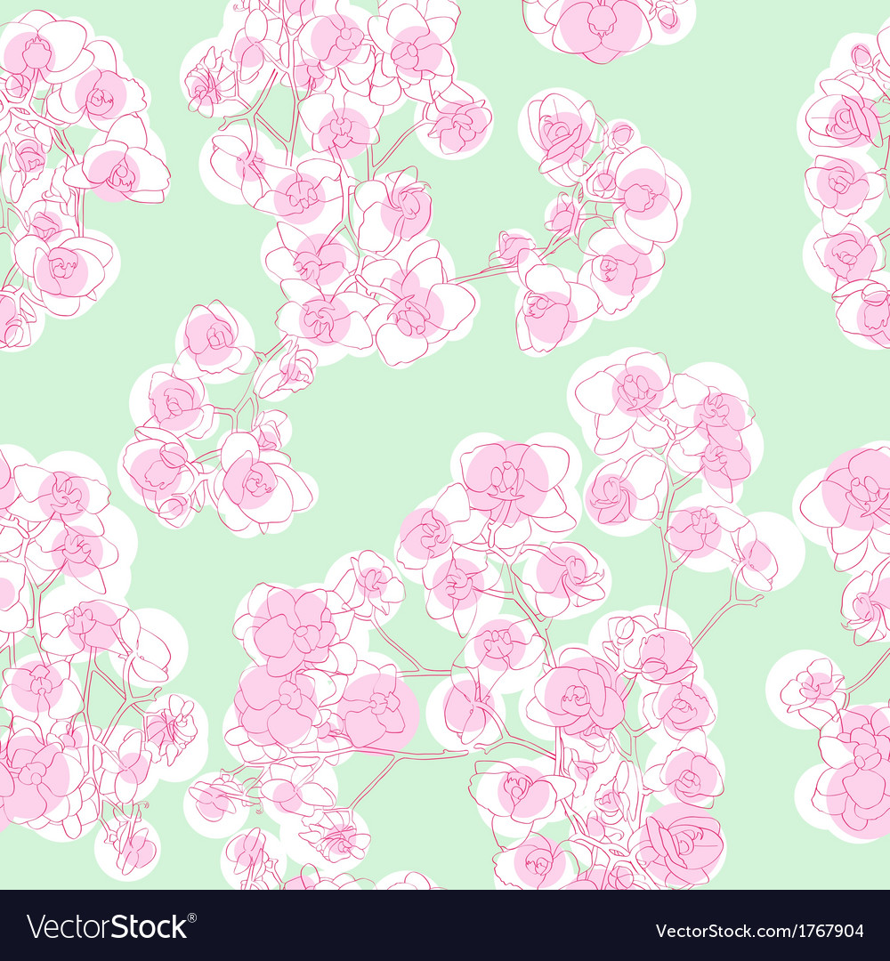 Colored orchids pattern