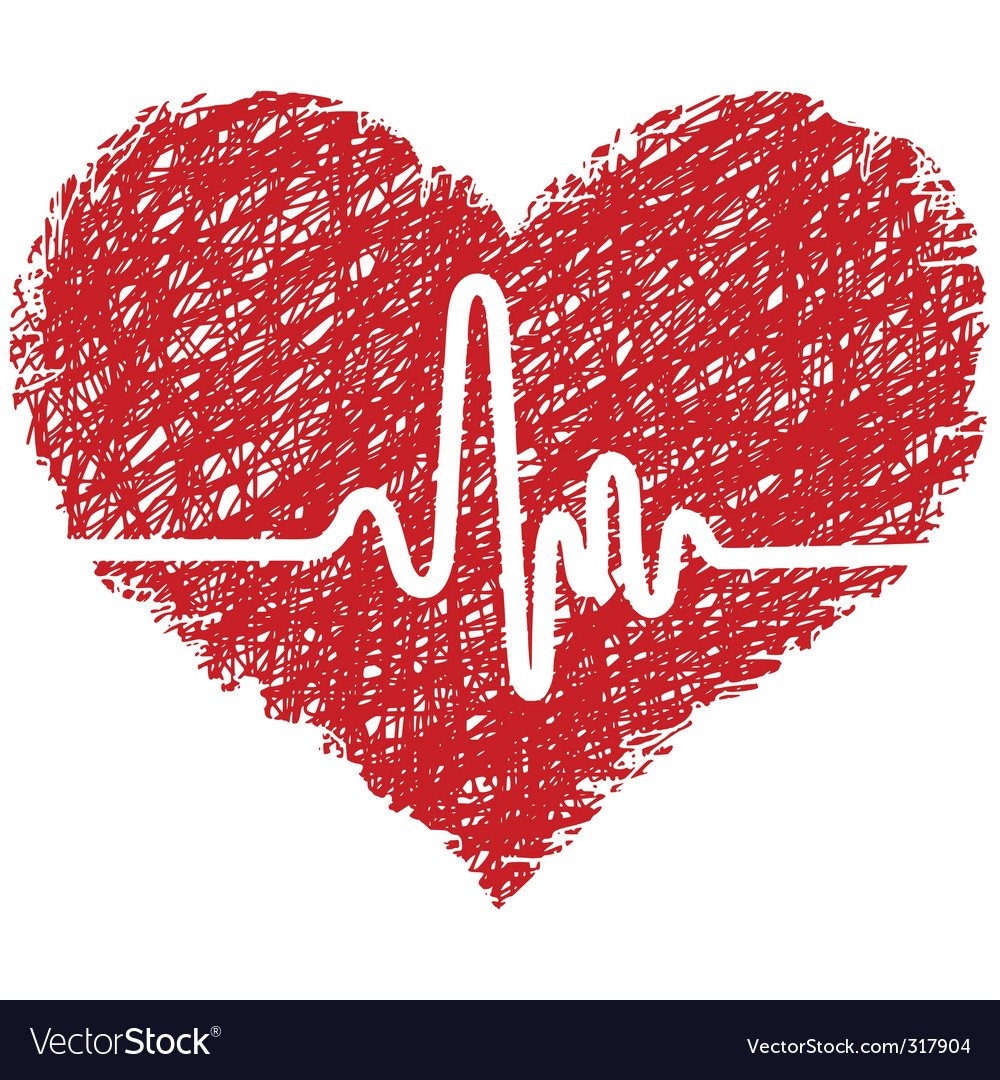 Heart beats Royalty Free Vector Image - VectorStock