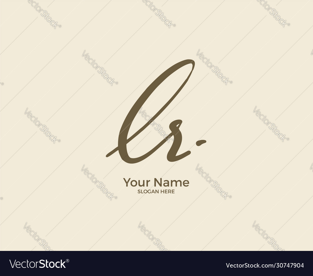L r lr initial logo signature handwriting