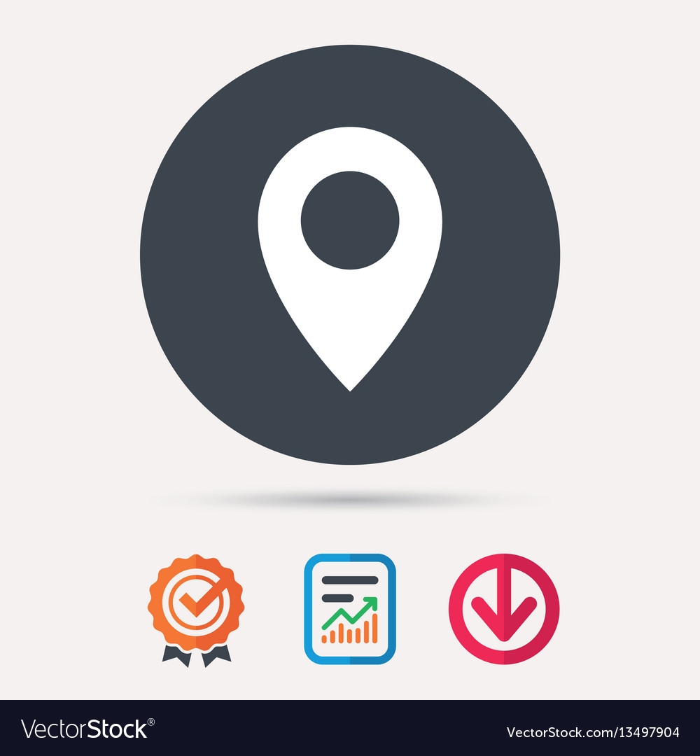 Location icon map pointer sign