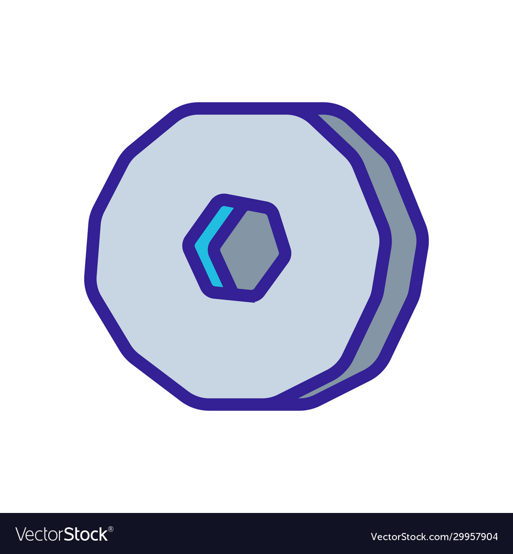 Millstone icon isolated contour symbol Royalty Free Vector