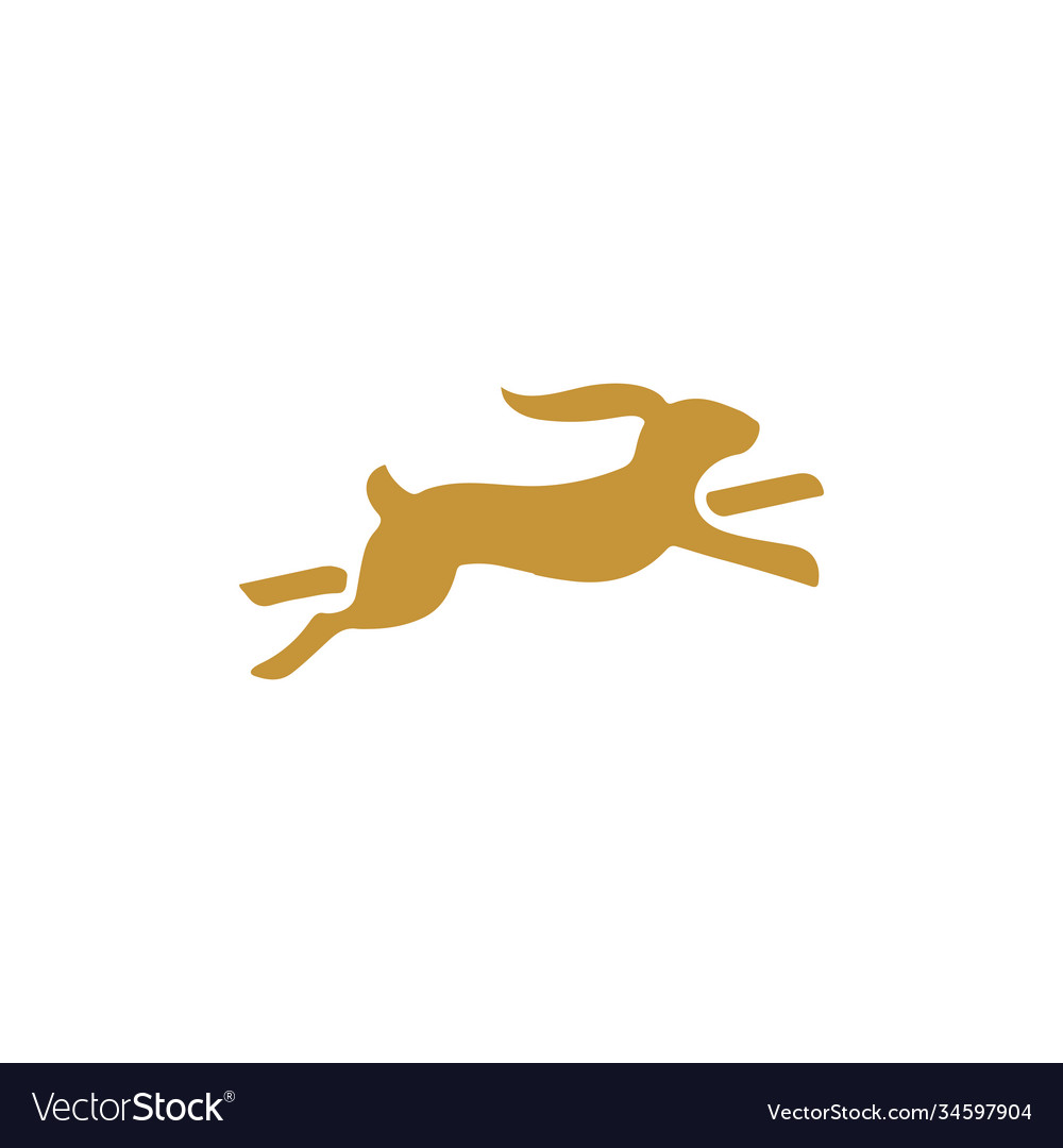 Running Rabbit Icon - Spring Theme