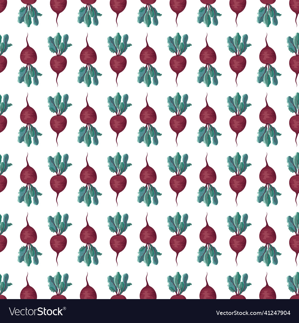 Seamless pattern with beet Vector Image Seamless pattern with beet